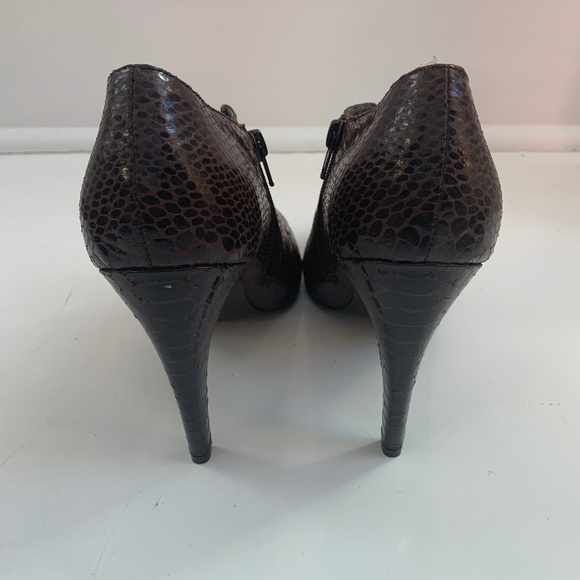 Sam Edelman Whitely Brown Boa Snake Skin Bootie - Picture 6 of 8